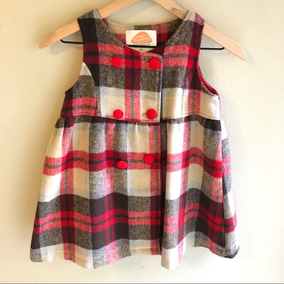 Mud Kingdom Other - Wool Feel Plaid Striped Christmas Dress Girls